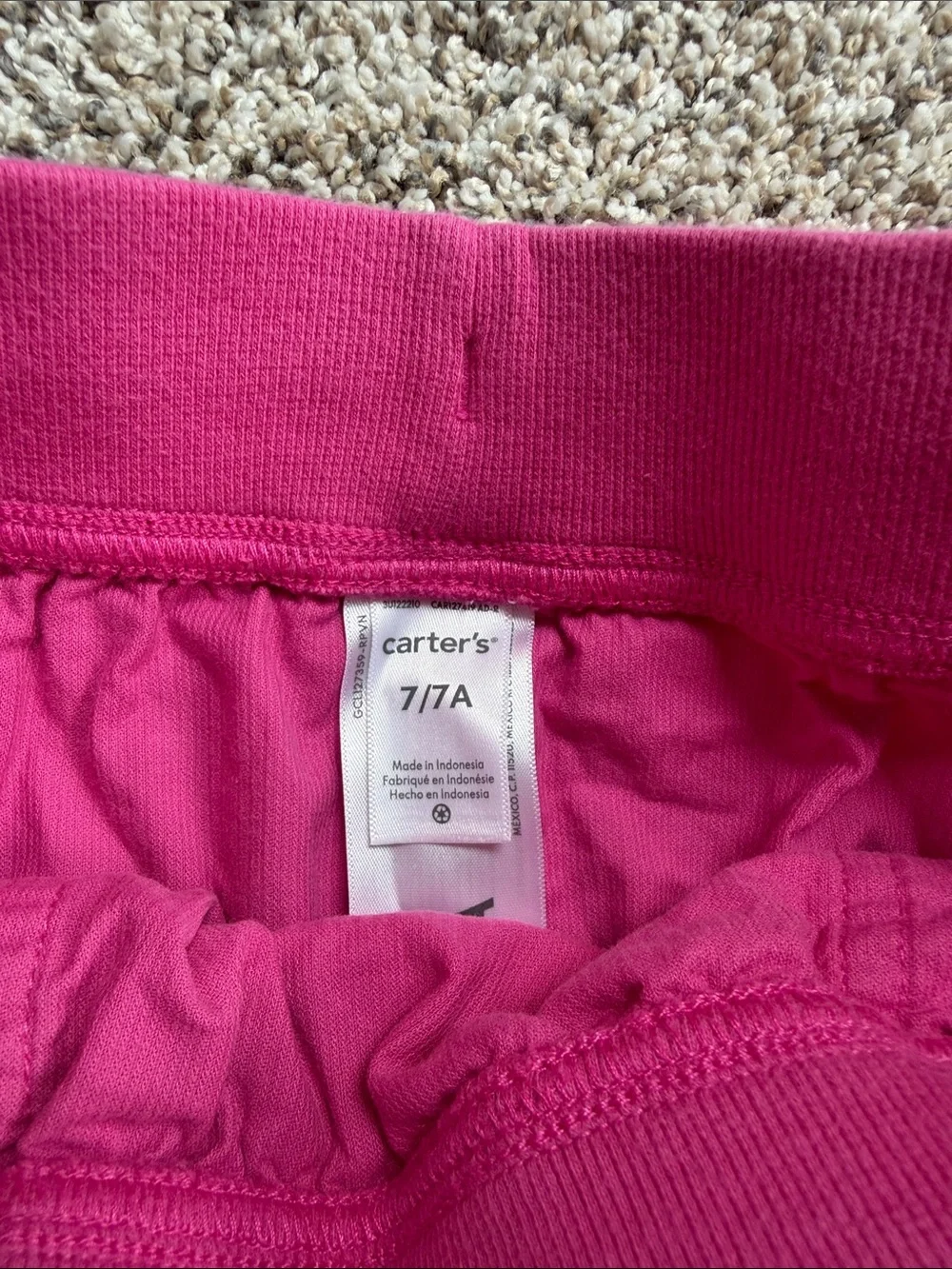 Carter's Hot Pink Corduroy Drawstring Skirt size 7